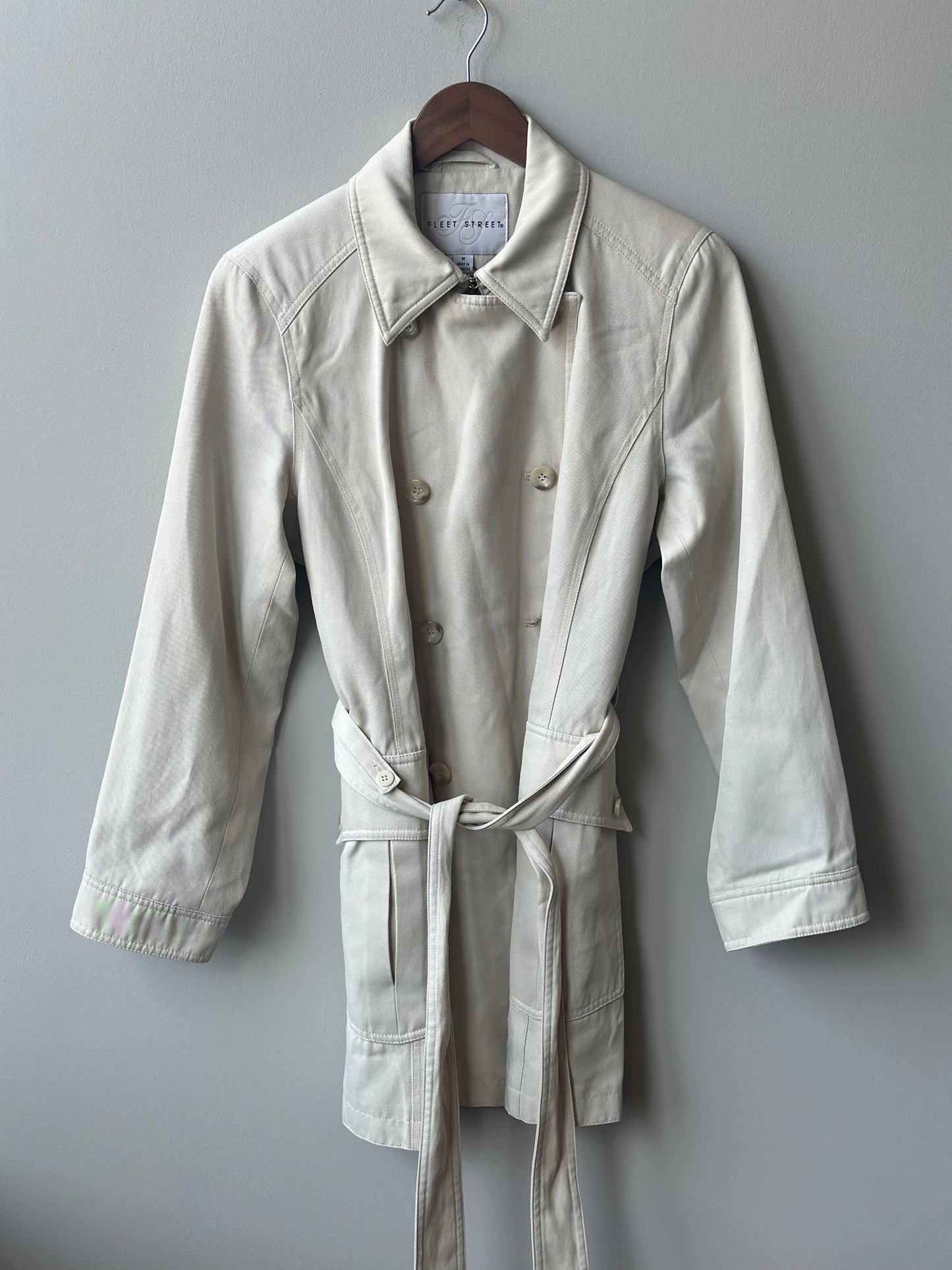 Beige Short Spring Trench