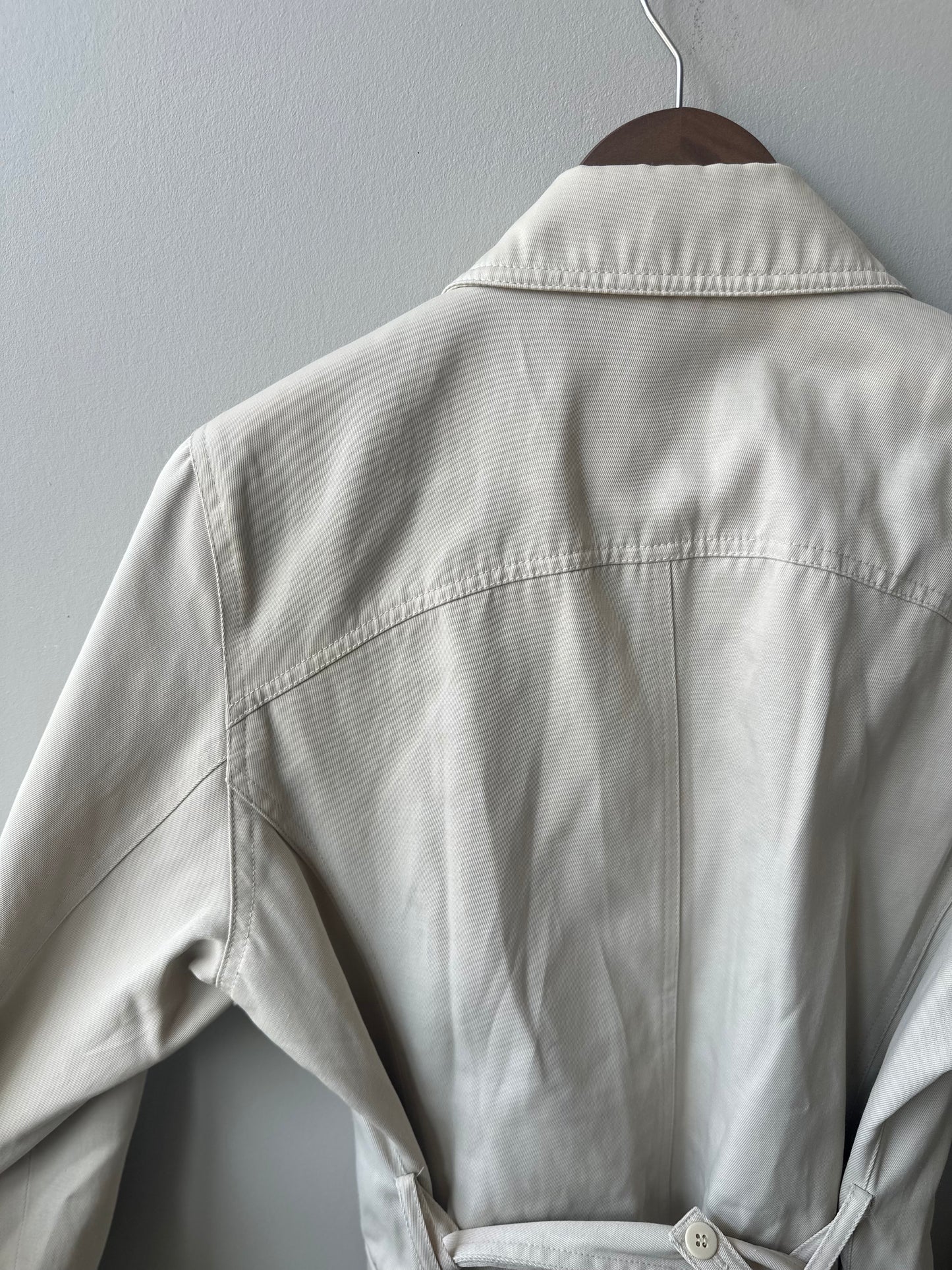 Beige Short Spring Trench