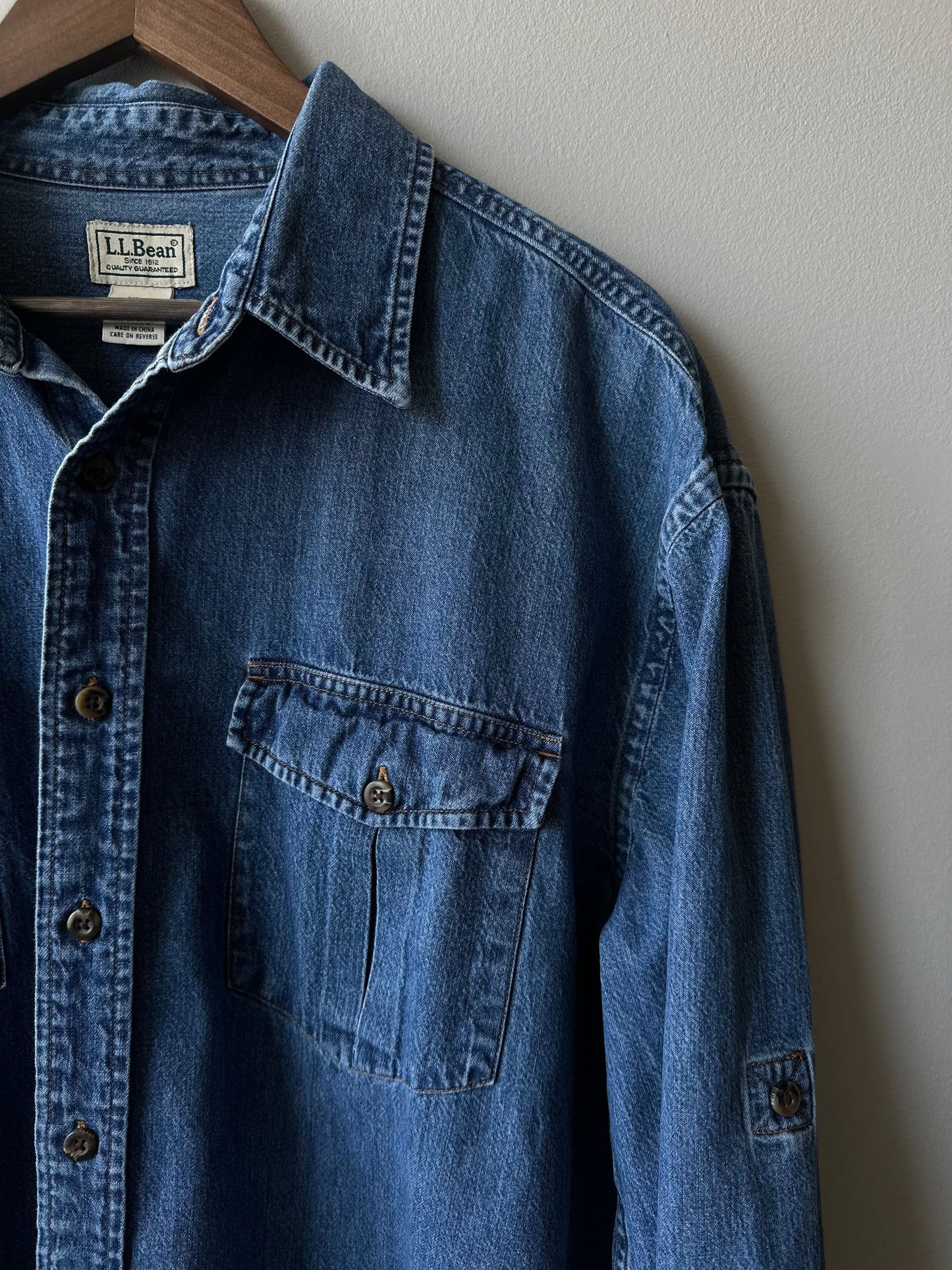 Oversized L.L. Bean Denim Shirt