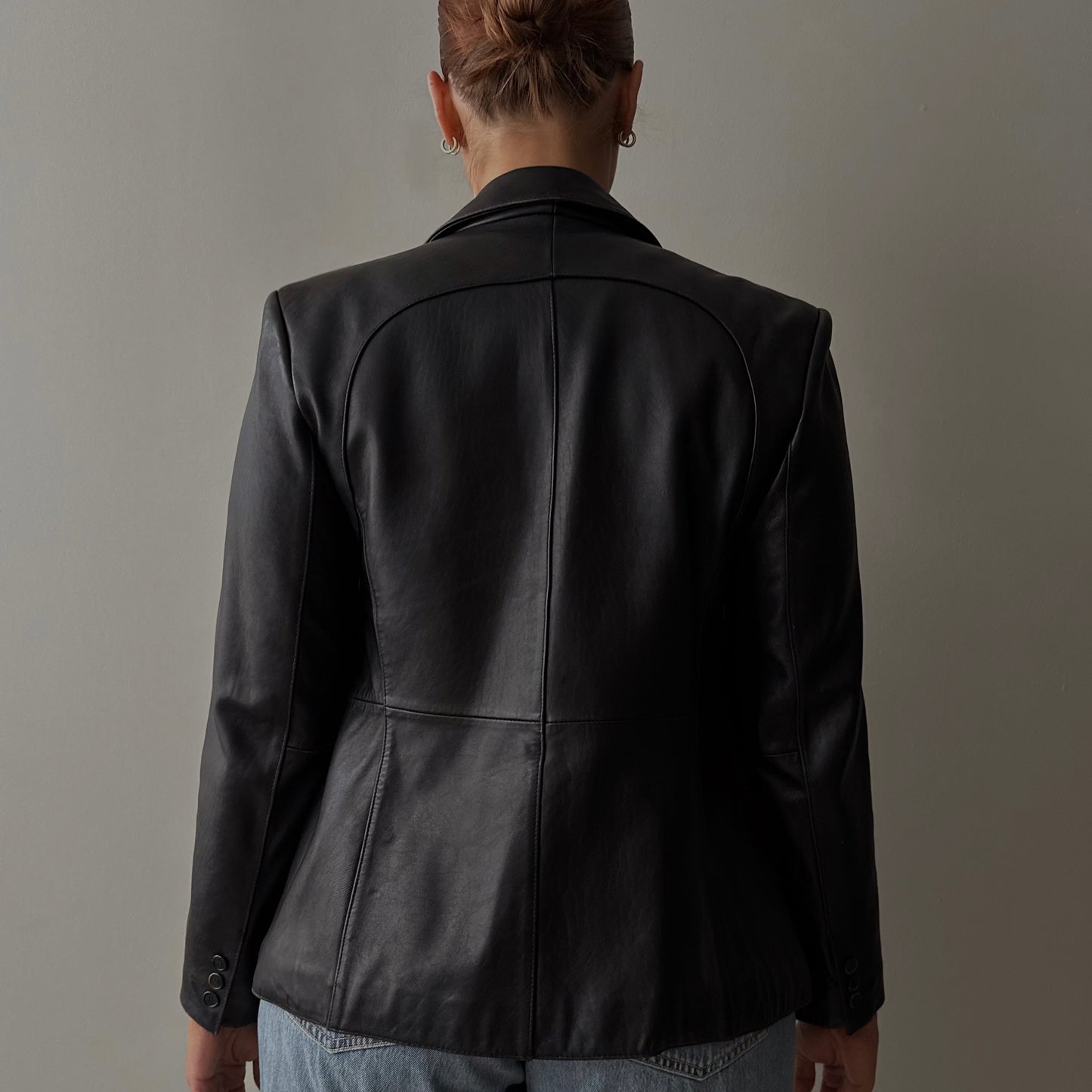 Vintage Anne Klein Leather Blazer