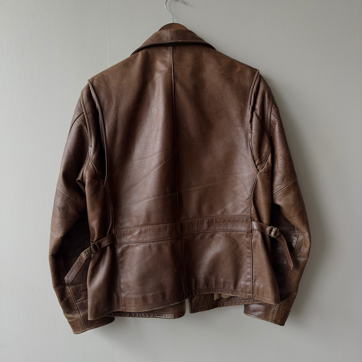 1990’s Brown Leather Polo Moto Jacket