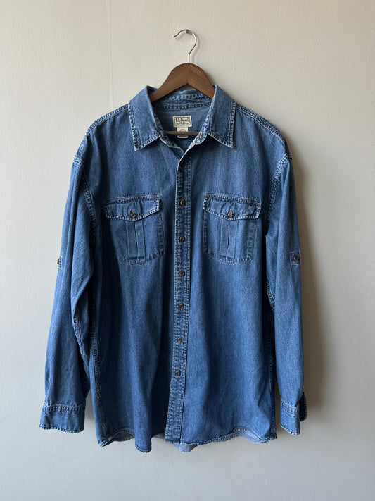 Oversized L.L. Bean Denim Shirt