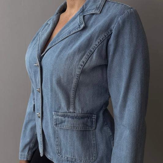 Light Denim Blazer Jacket