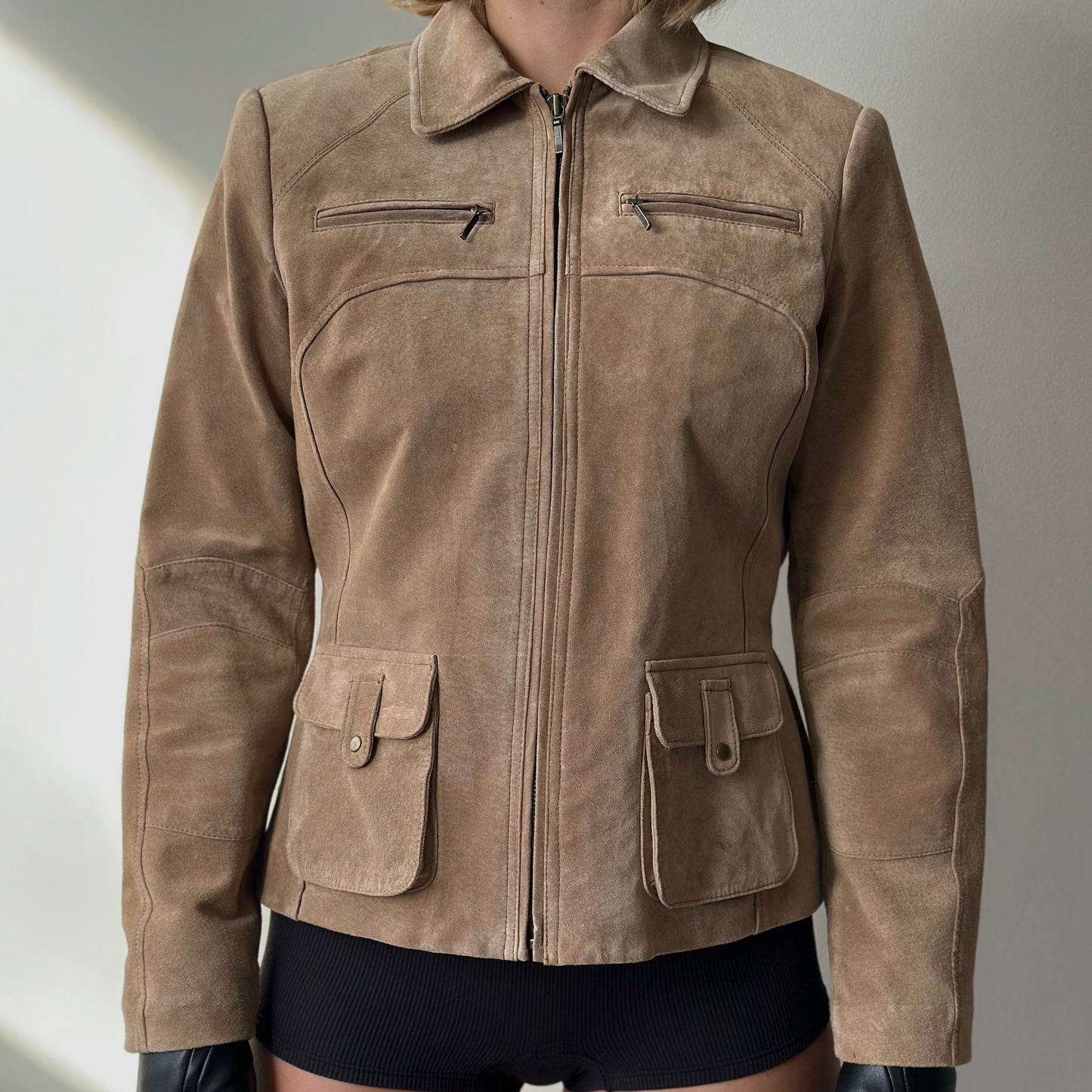 Suede Moto Jacket