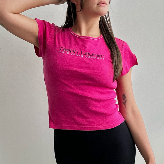 Vintage Hot Pink Polo Jeans Co. Mini Tee