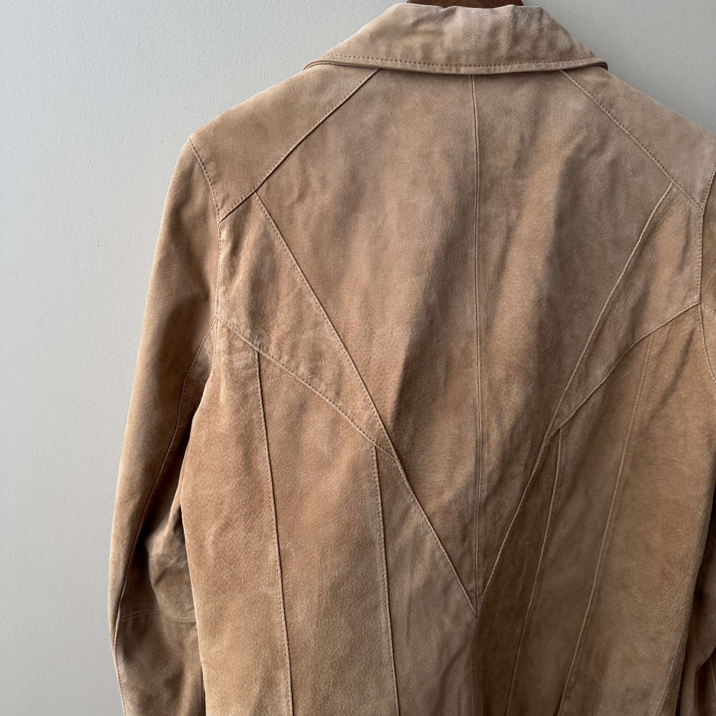 Khaki Vintage SIENA Suede Western Blazer Jacket